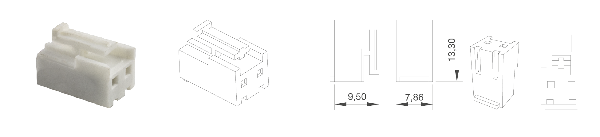 Borne de raccordement JST-VHR-2N pour batterie | IZYX-SYSTEMS