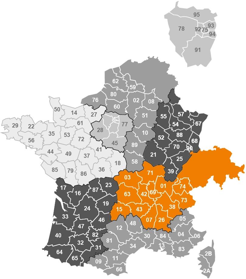 Secteur Auvergne Rhône Alpes | IZYX SYSTEMS