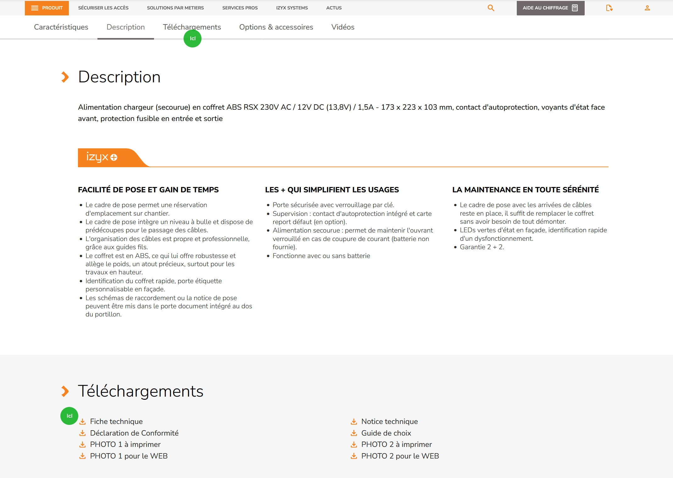 Téléchargement via la fiche produit|IZYX-SYSTEMS